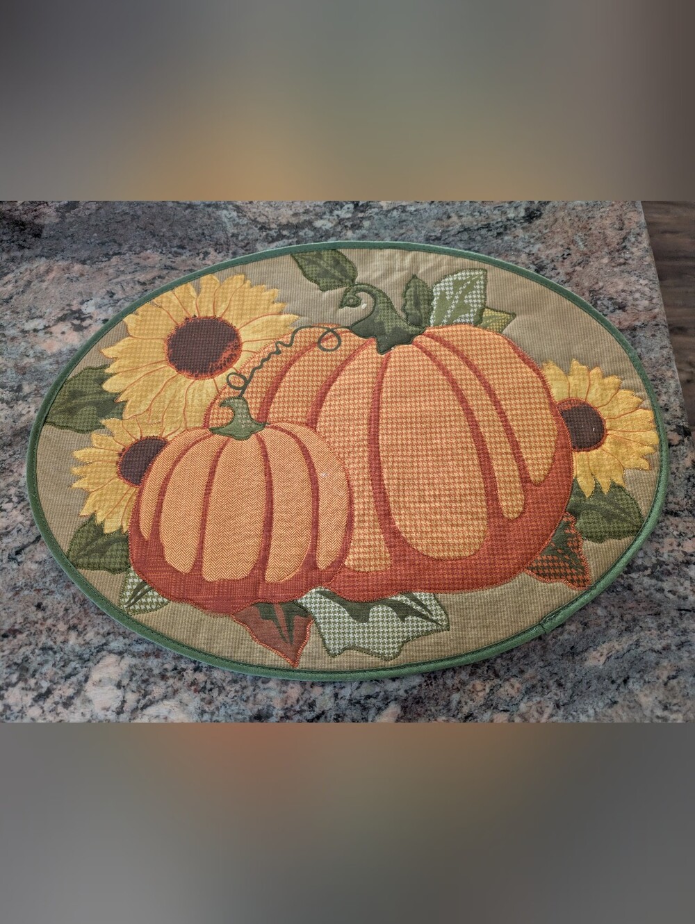 2/$18 Pumpkin and Sunflower Placemat